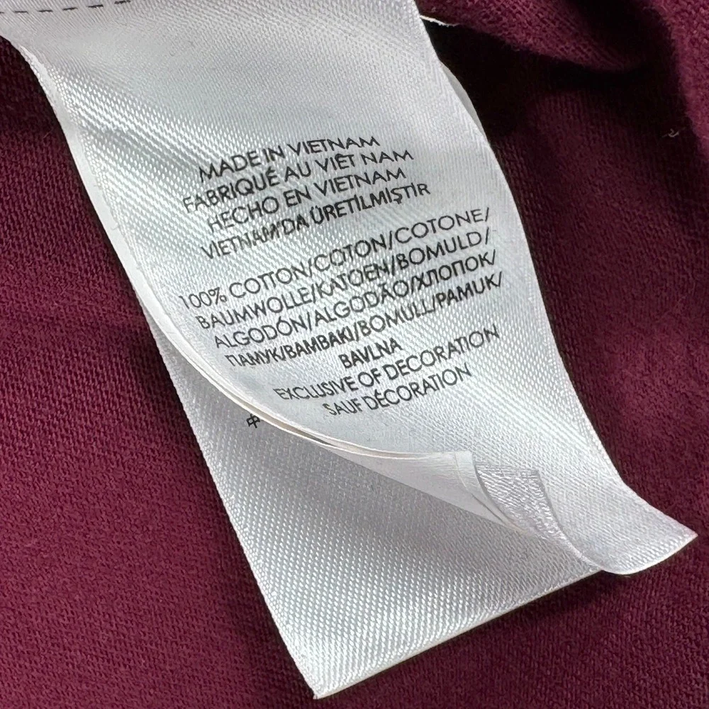 Polo Ralph Lauren T Shirt Mens M Burgundy Navy Pony Classic Fit Short Sleeve